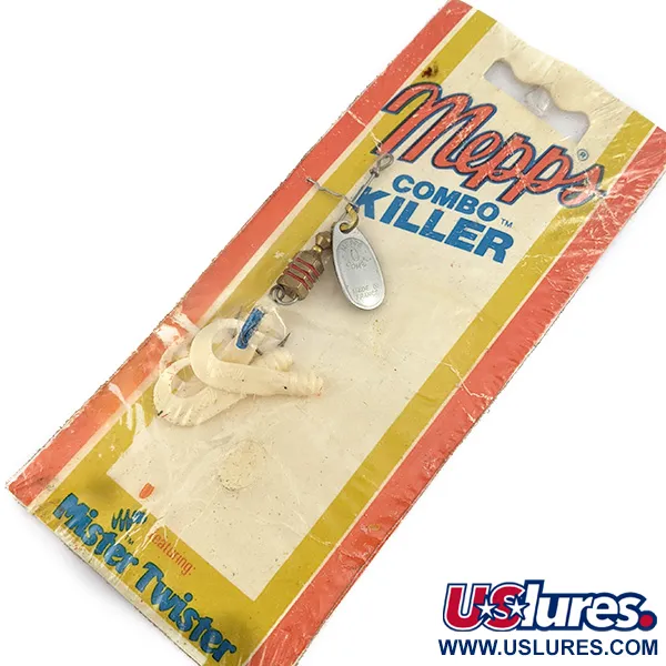   Mepps Comet 0 Combo Killer (1980s), 1/8oz Silver spinning lure #17863