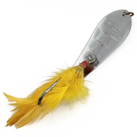 Vintage Barracuda Reflecto Spoon #5, 3/4oz Nickel fishing spoon #17869