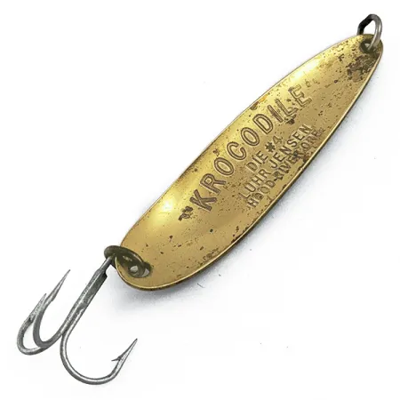 Vintage Luhr Jensen Krocodile #4, 1/2oz Frog fishing spoon #17872