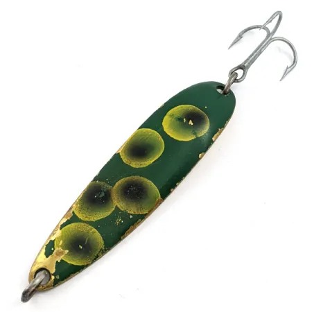 Vintage Luhr Jensen Krocodile #4, 1/2oz Frog fishing spoon #17872