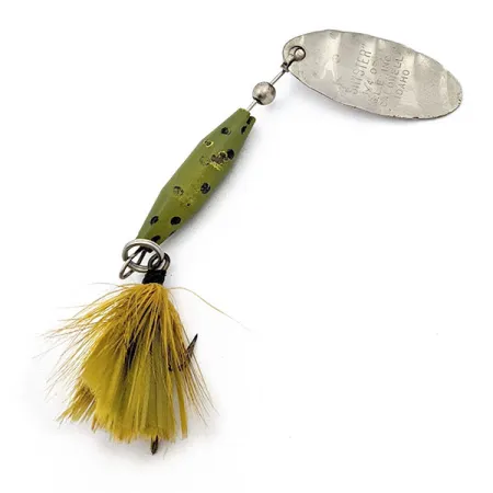 Vintage Glen Evans Shyster, 1/4oz Nickel/Green spinning lure #17901