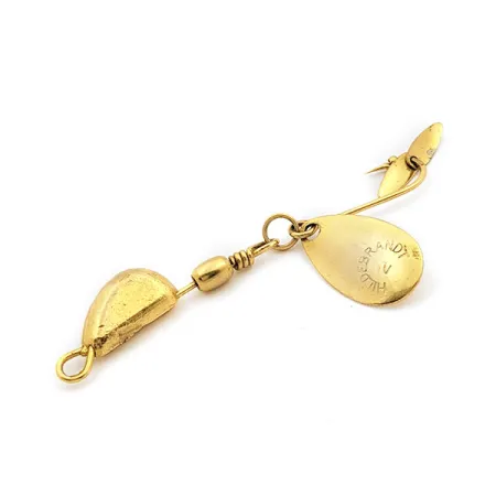Vintage Hildebrandt Spinners Hildebrandt's Gold Nugget Twin Spin, 3/16oz Gold spinning lure #17906