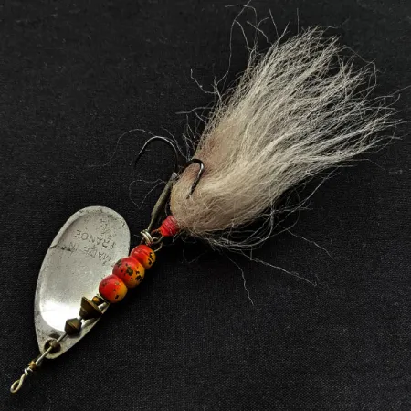 Vintage Mepps Aglia 4 Dressed, 1/3oz Silver spinning lure #17912