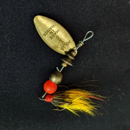 Vintage Mepps Aglia 0 Dressed, 3/32oz Silver spinning lure #17914