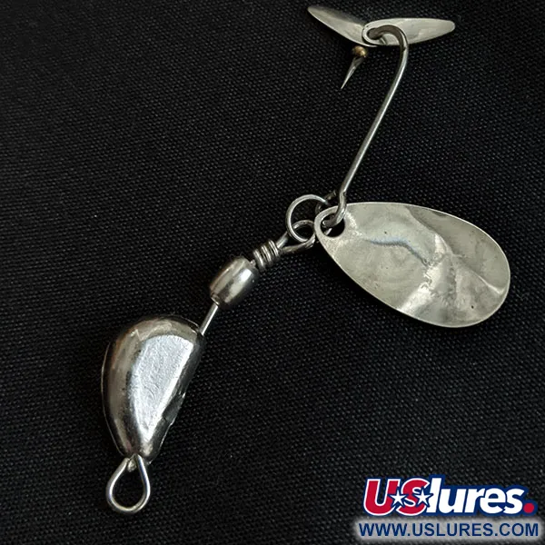 Vintage  Hildebrandt Spinners  Hildebrandt's Gold Nugget Twin Spin, 3/16oz Nickel fishing #17919