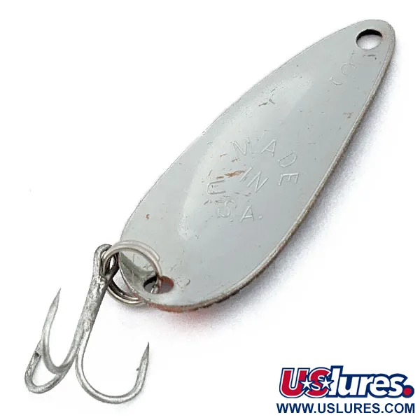 Vintage Worth Chippewa Steel Spoon, 3/16oz Black/Red/Nickel fishing spoon #17927