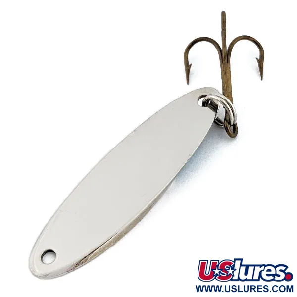 Vintage Acme Kastmaster, 1/4oz Nickel/blue fishing spoon #17932