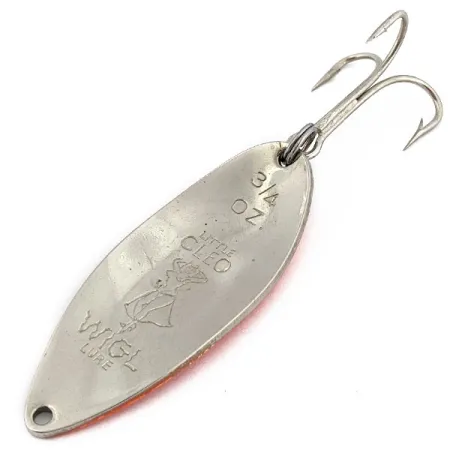Vintage Seneca Little Cleo (Hula Girl), 3/4oz Nickel/orange fishing spoon #17940