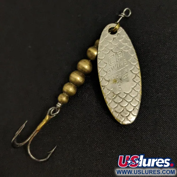 Vintage   C.P. Swing 5, 1/4oz Brass/silver spinning lure #17950