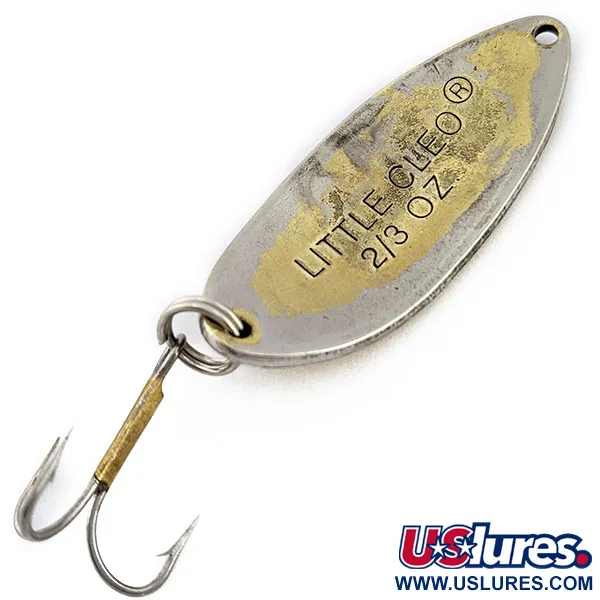 Vintage Acme Little Cleo, 2/3oz Nickel/gold fishing spoon #17953