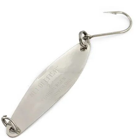 Vintage Luhr Jensen Needlefish 2, 3/32oz Nickel fishing spoon #17955