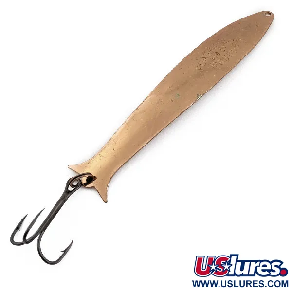 Vintage Acme Flash-King Wobbler, 1/3oz Copper fishing spoon #17957