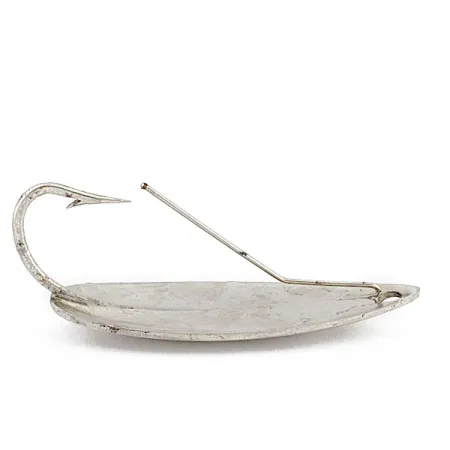 Vintage Atlantic Lures Celebrated Weedless, 1/3oz Nickel fishing spoon #17958