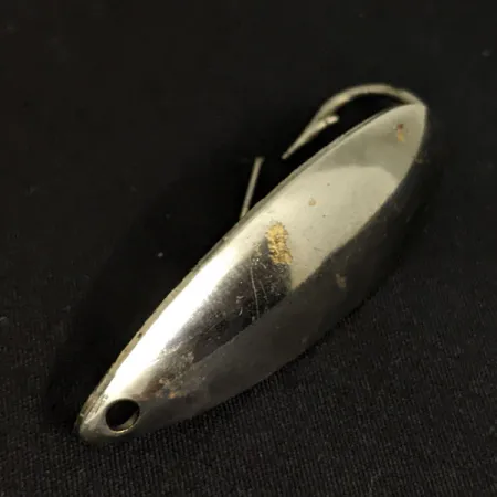 Vintage Atlantic Lures Celebrated Weedless, 1/3oz Nickel fishing spoon #17958