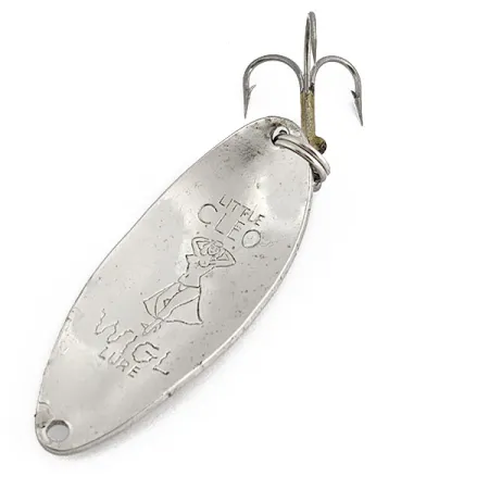 Vintage Seneca Little Cleo (Hula Girl), 1/2oz Nickel fishing spoon #17964