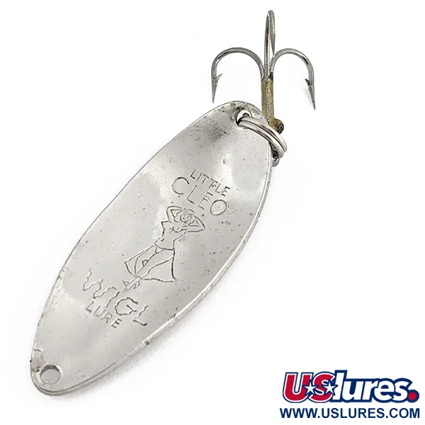 Vintage Seneca Little Cleo (Hula Girl), 1/2oz Nickel fishing spoon #17964