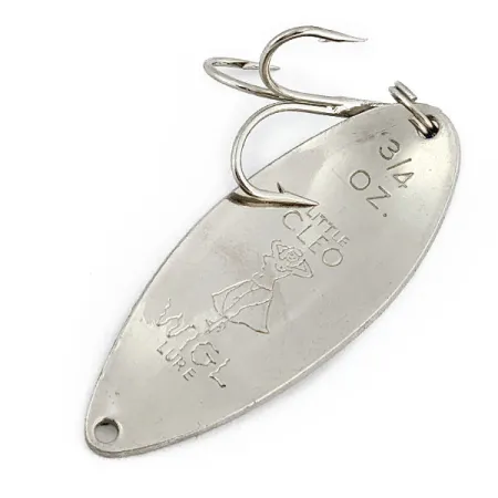 Vintage Seneca Little Cleo (Hula Girl), 3/4oz Nickel/Green fishing spoon #17965