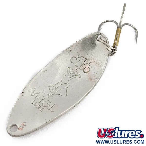 Vintage  Seneca Little Cleo (Hula Girl), 1/2oz Nickel/Red fishing spoon #17969