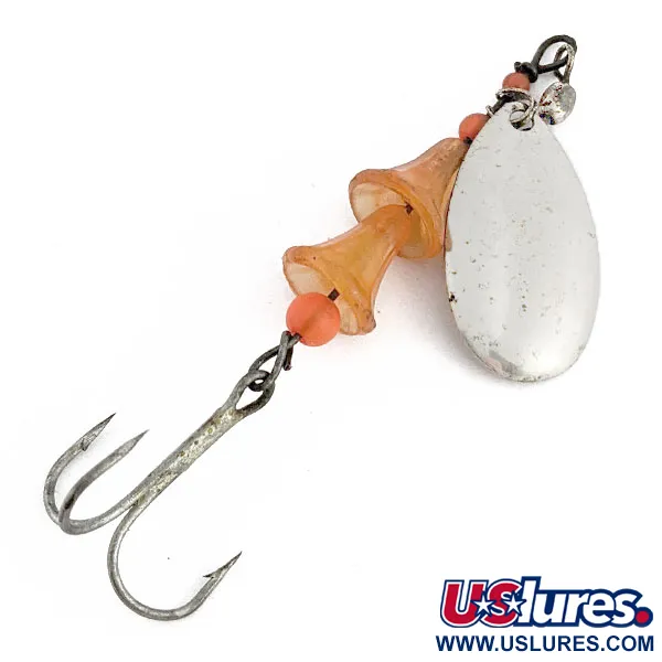 Vintage Lucky Strike Coffe Spoon, 3/16oz Nickel/Red spinning lure #17977