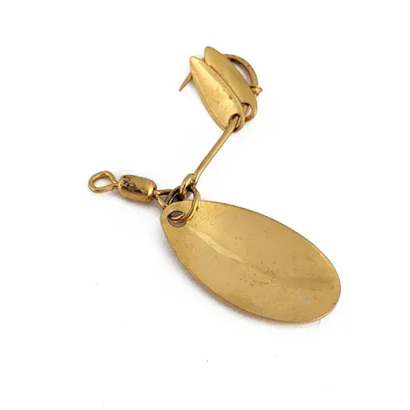 Vintage Yakima Bait Hildebrandt 3 Flicker Spinner, 3/32oz Gold spinning lure #17979