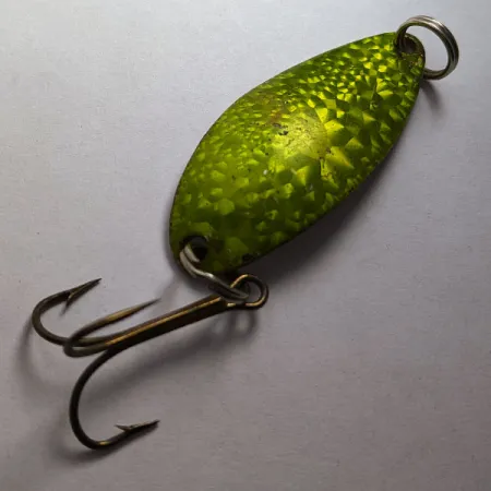 Vintage Johnny Walker Dr.Walker's Johnny REB, 1/2oz Green crystal fishing spoon #17987