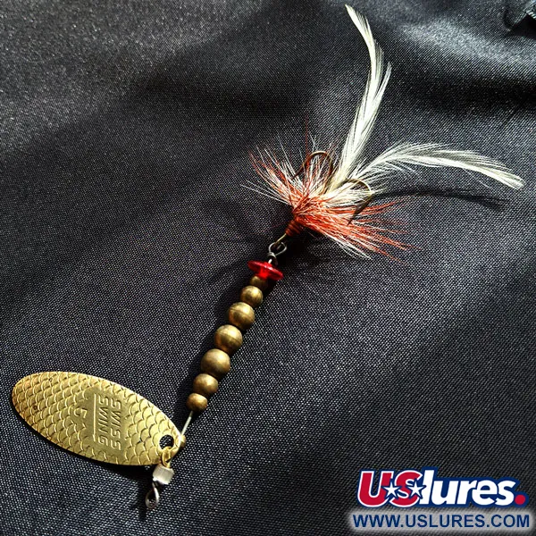 Vintage Renosky Lures Swiss Swing 5, 1/4oz Brass spinning lure #17988