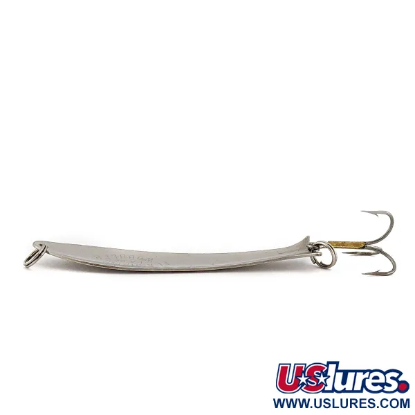 Vintage Acme Flash-King Wobbler, 1/4oz Nickel fishing spoon #17991