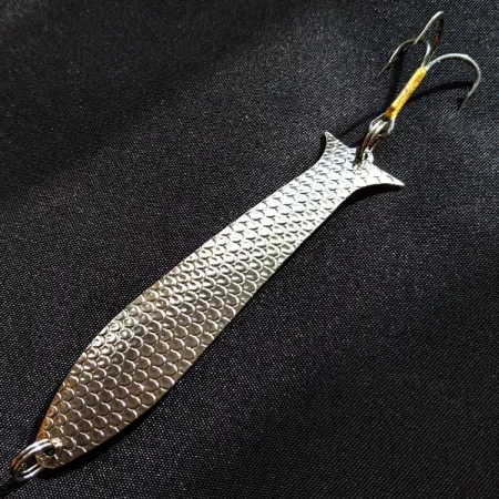 Vintage Acme Flash-King Wobbler, 1/4oz Nickel fishing spoon #17991