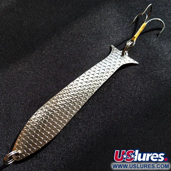 Vintage Acme Flash-King Wobbler, 1/4oz Nickel fishing spoon #17991