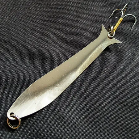 Vintage Acme Flash-King Wobbler, 1/4oz Nickel/blue fishing spoon #17992