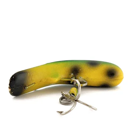 Vintage Luhr Jensen Fire Plug, 3/16oz Frog fishing lure #17997