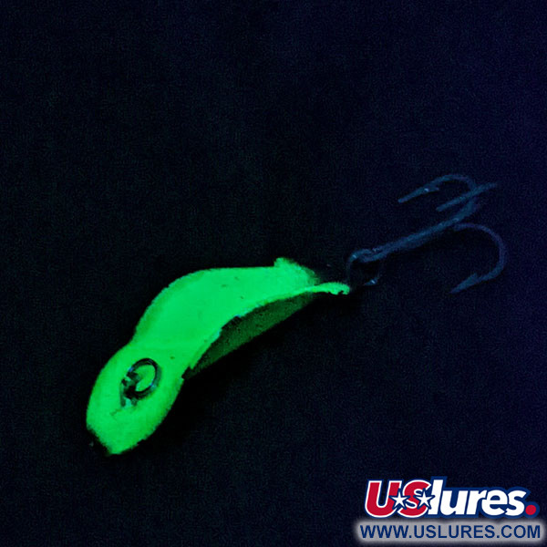 Vintage   Buck Perry Spoonplug UV, 3/16oz Chartreuse fishing spoon #18000