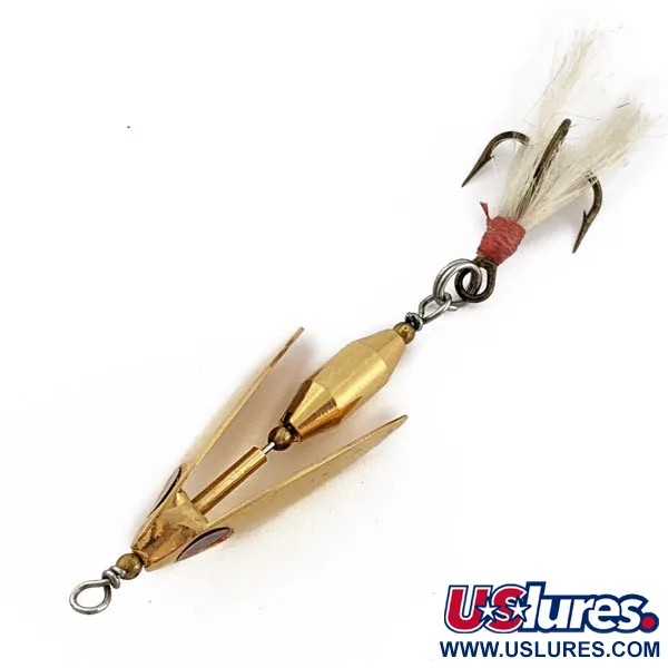 Vintage  Mann's Bait  Mann's Winger 2 Blade Spinner, 1/4oz Gold fishing #18005