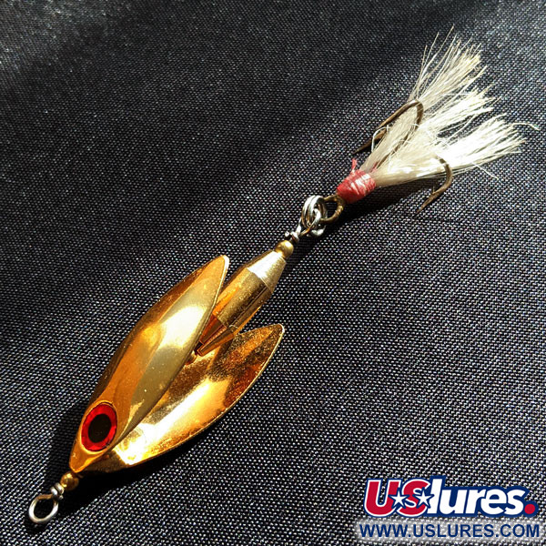 Vintage  Mann's Bait  Mann's Winger 2 Blade Spinner, 1/4oz Gold fishing #18005