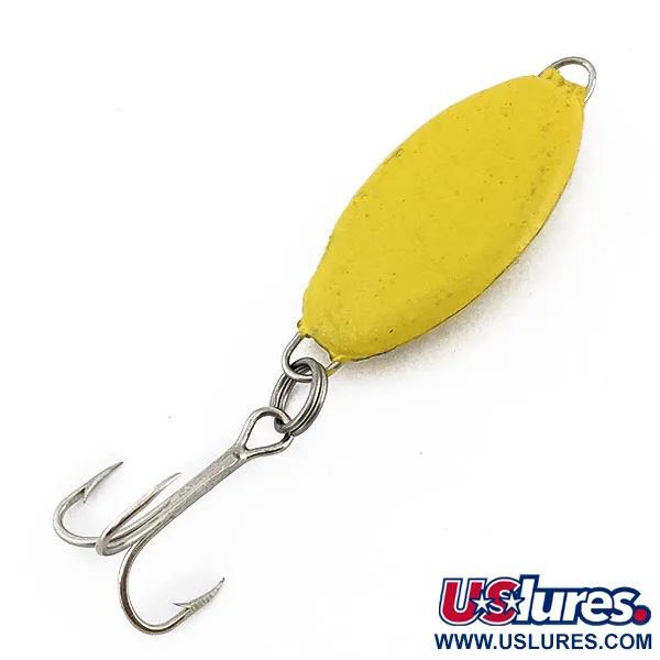 Vintage Worth, 2/3oz Yellow fishing spoon #18025