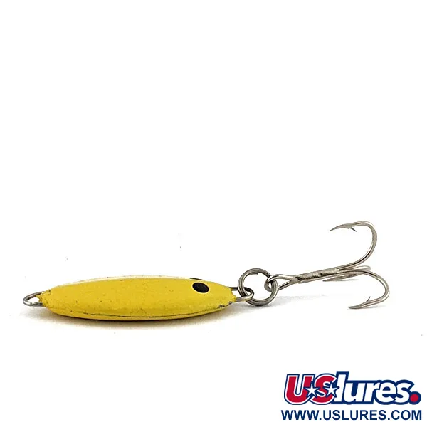 Vintage Worth, 2/3oz Yellow fishing spoon #18025
