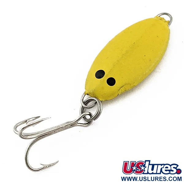 Vintage Worth, 2/3oz Yellow fishing spoon #18025