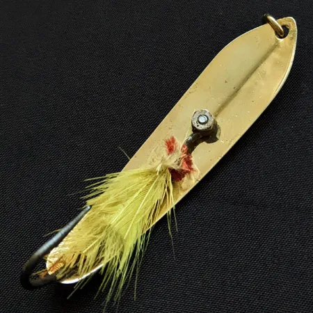 Vintage Nungesser Troller Nungesser baby troller, 2/5oz gold fishing spoon #18030