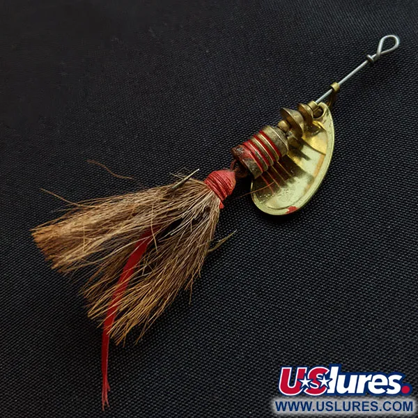 Vintage   Mepps Aglia 1 Dressed, 1/8oz Gold spinning lure #18044
