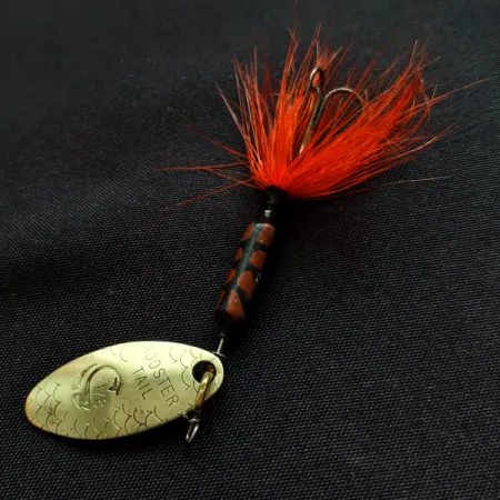 Vintage Yakima Bait Worden’s Original Rooster Tail, 1/8oz Gold spinning lure #18049