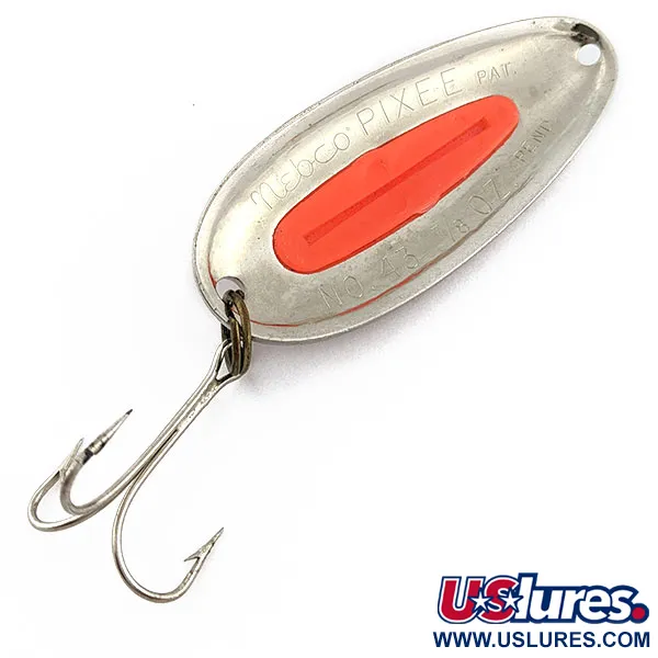Vintage   Nebco Pixee, 3/4oz Nickel/Red spinning lure #18052