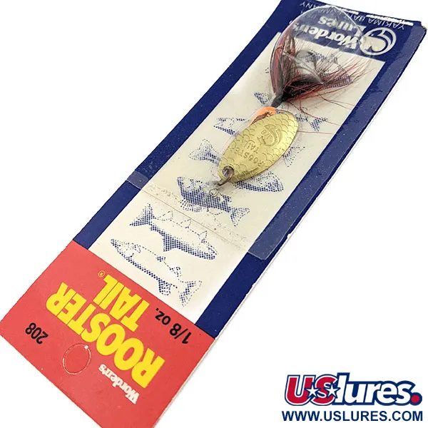  Yakima Bait Worden’s Original Rooster Tail, 1/8oz Gold spinning lure #18053