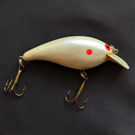 Vintage Norman Speed N Crankbait, 1/2oz Pearl fishing lure #18057