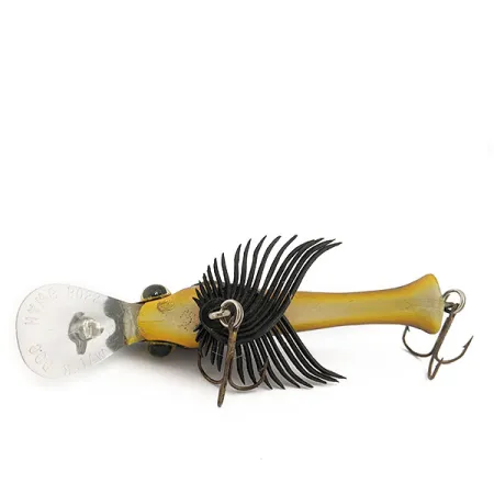 Vintage Yakima Bait Wordens Water Dog Hawg Boss, 1/2oz Black fishing lure #18061