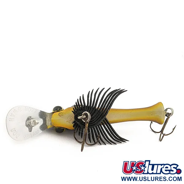 Vintage  Yakima Bait Wordens Water Dog Hawg Boss, 1/2oz Black fishing lure #18061