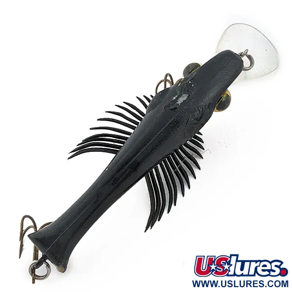 Vintage  Yakima Bait Wordens Water Dog Hawg Boss, 1/2oz Black fishing lure #18061