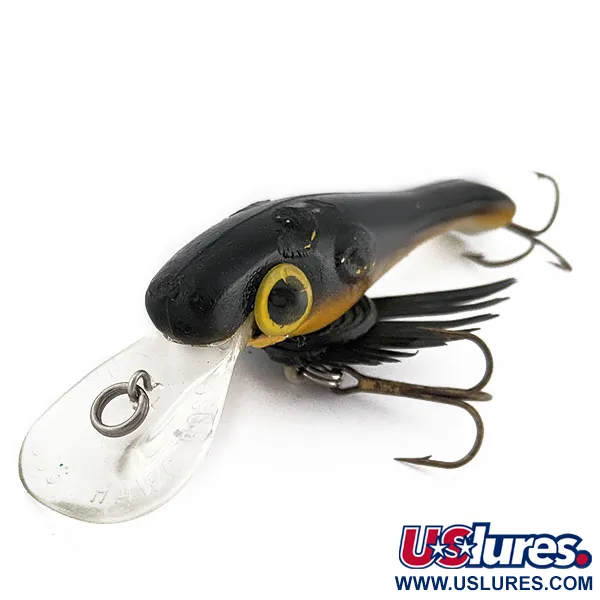 Vintage  Yakima Bait Wordens Water Dog Hawg Boss, 1/2oz Black fishing lure #18061