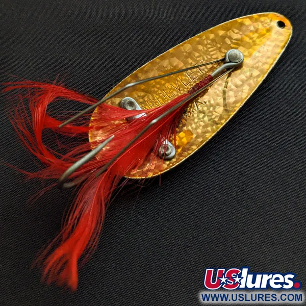 Vintage  Eppinger Dardevle Dardevlet Feathered Weedless Crystal, 3/4oz Crystal fishing spoon #18062