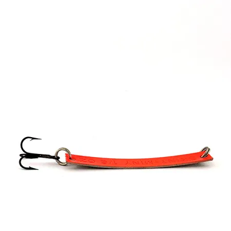 Vintage Yakima Bait Skiny-miny, 3/16oz Nickel/Orange UV fishing spoon #18086
