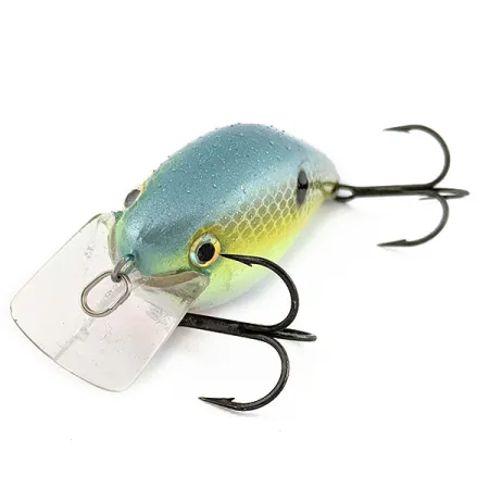Vintage Strike King KVD Silent square bill, 2/5oz Chartreuse Sexy Shad fishing lure #19626